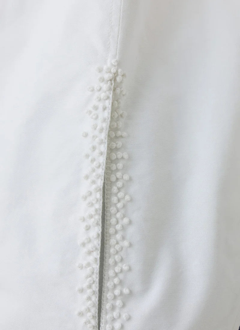 TOAST - French Knot Cotton Shirt, Natural White