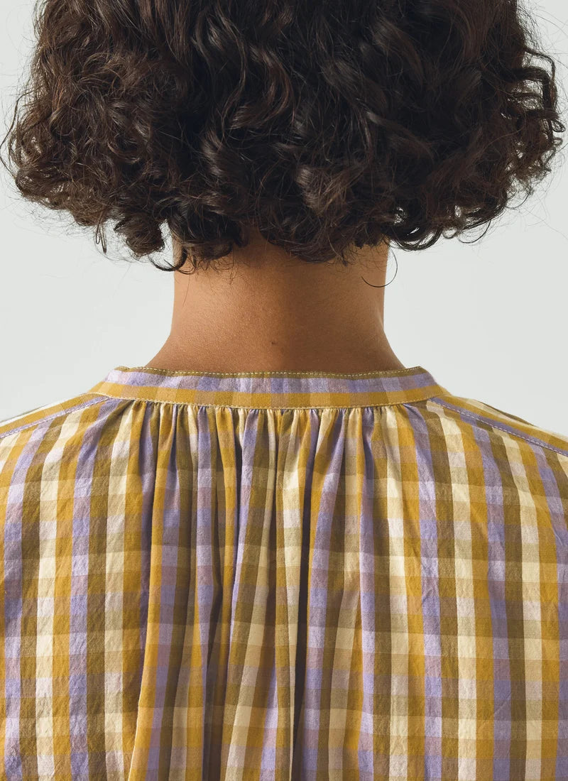 TOAST - Harvest Check Mulmul Cotton Shirt, Olive