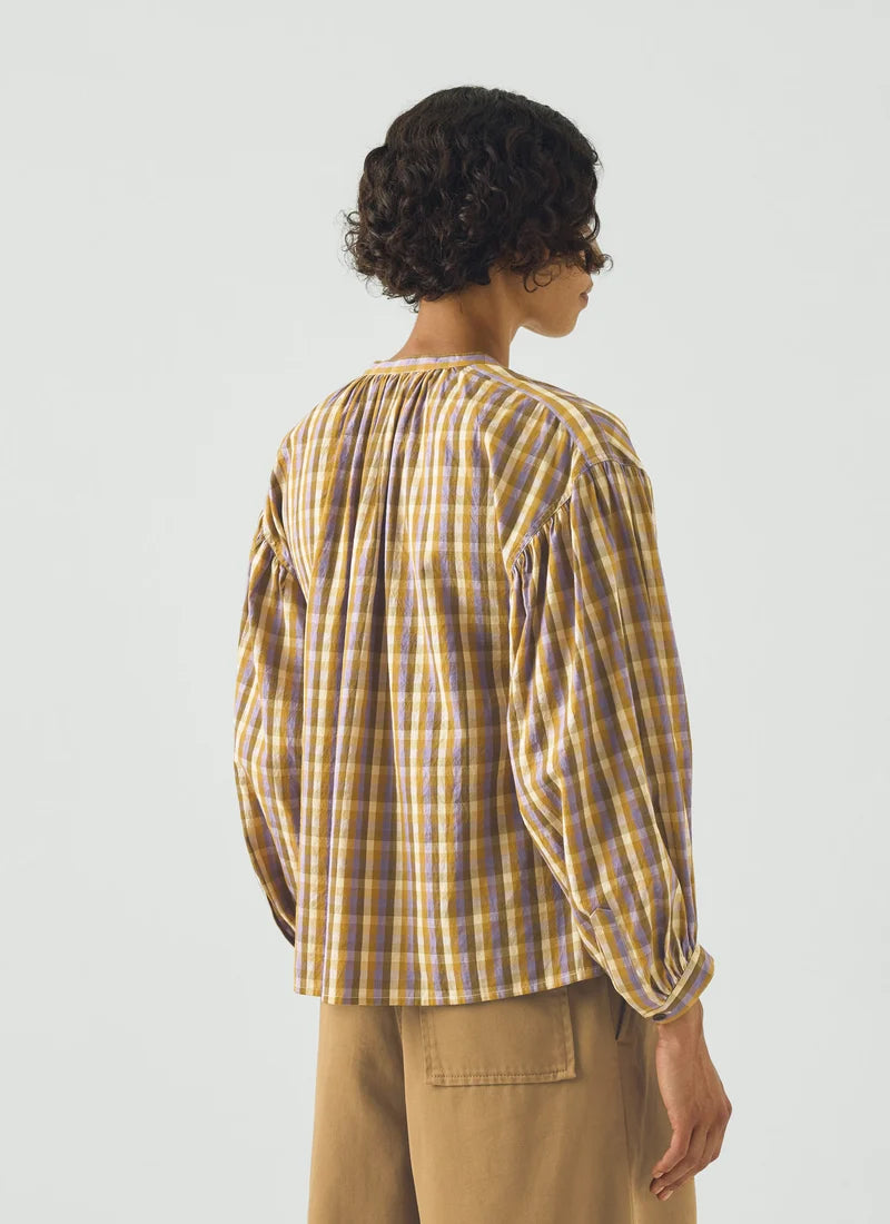 TOAST - Harvest Check Mulmul Cotton Shirt, Olive
