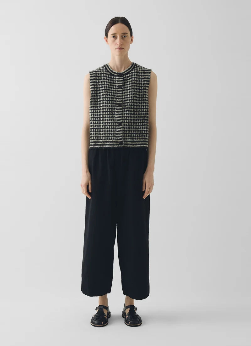 TOAST - Striped Donegal Tank, Flax/Charcoal