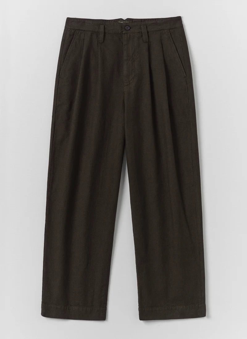 TOAST - Bill Overdyed Micro Houndstooth Trousers, Grey Olive