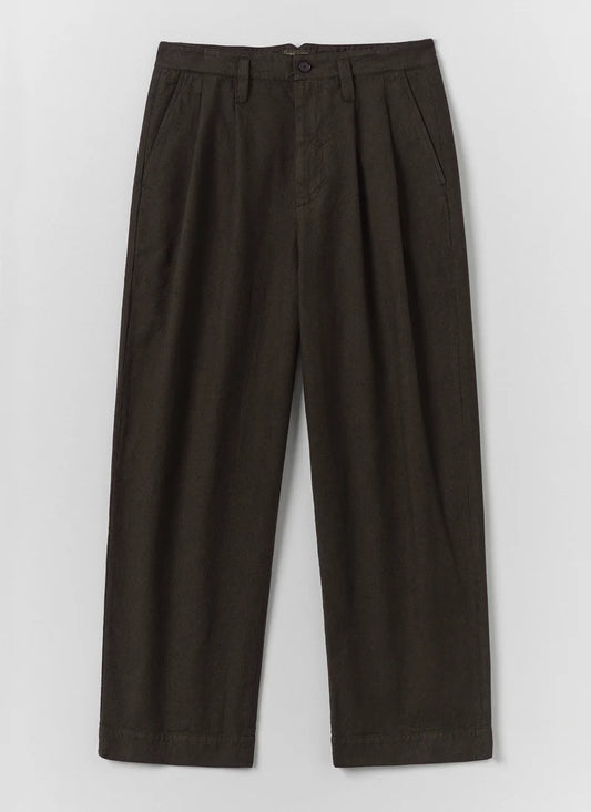 TOAST - Bill Overdyed Micro Houndstooth Trousers, Grey Olive