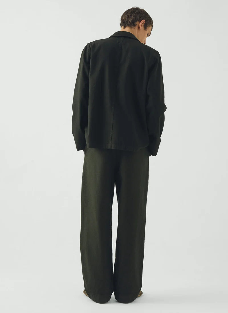 TOAST - Bill Overdyed Micro Houndstooth Trousers, Grey Olive