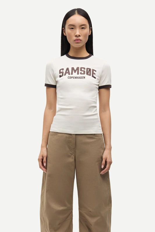 Samsøe Samsøe - Sabond Short Sleeve T-Shirt, Egret