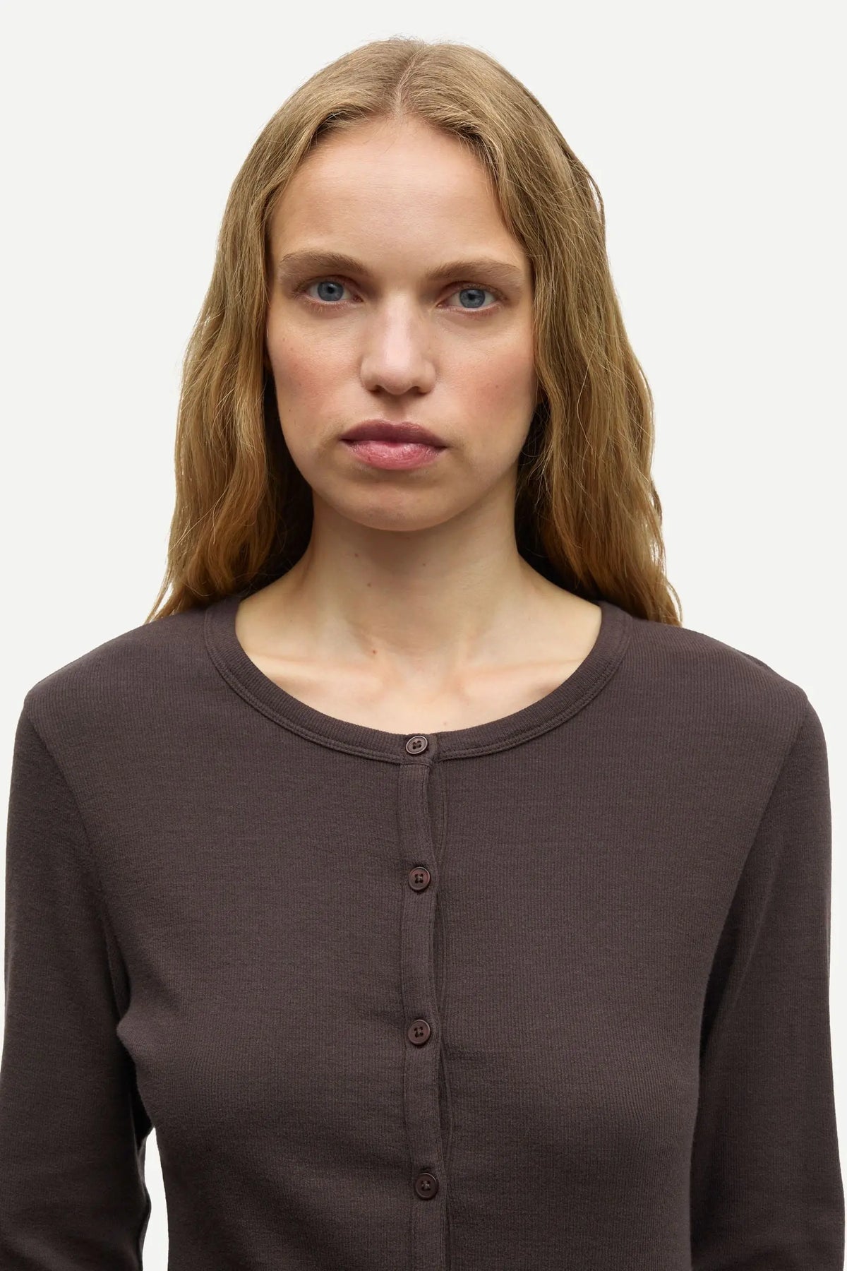 Samsøe Samsøe - Saalexo Long Sleeve Cardigan, Mulch