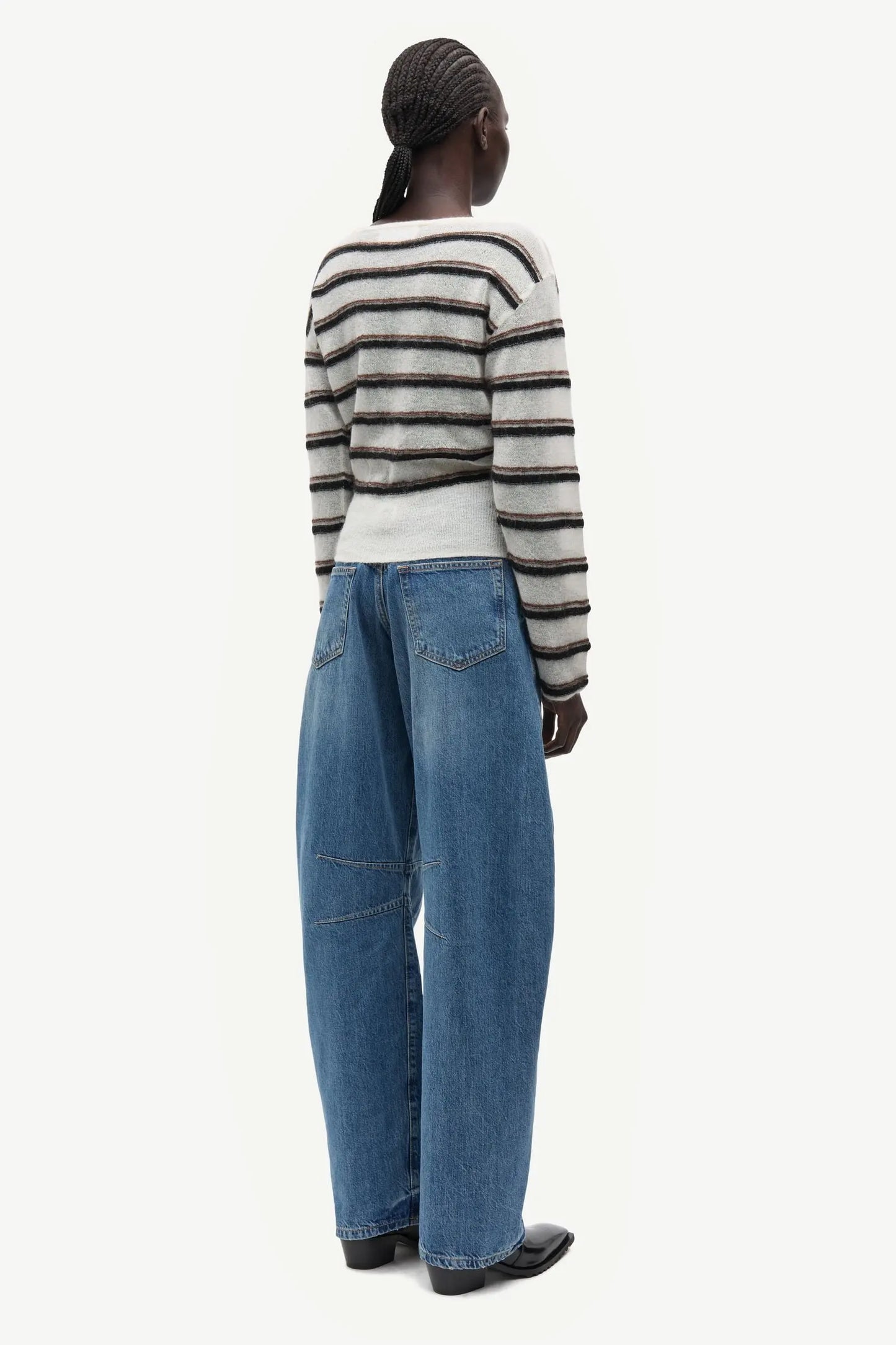 Samsøe Samsøe - Sapoppie Long Sleeve Top, Egret Stripe