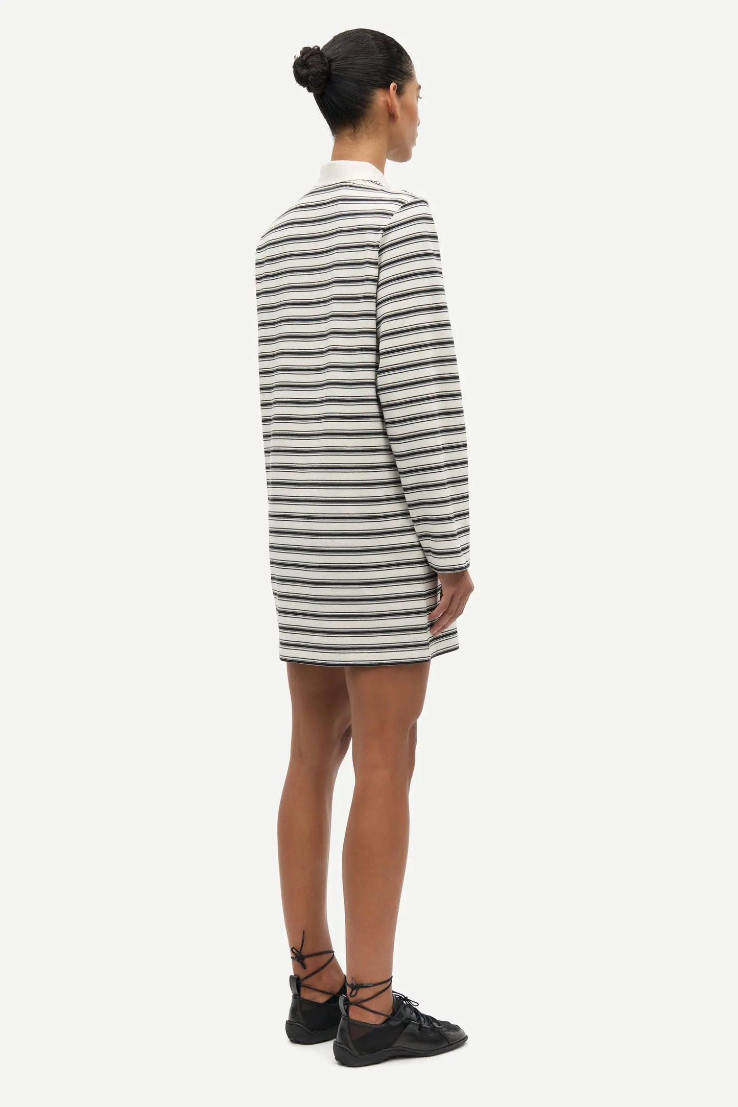 Samsøe Samsøe - Sadover Long sleeve Dress, Egret Stripe