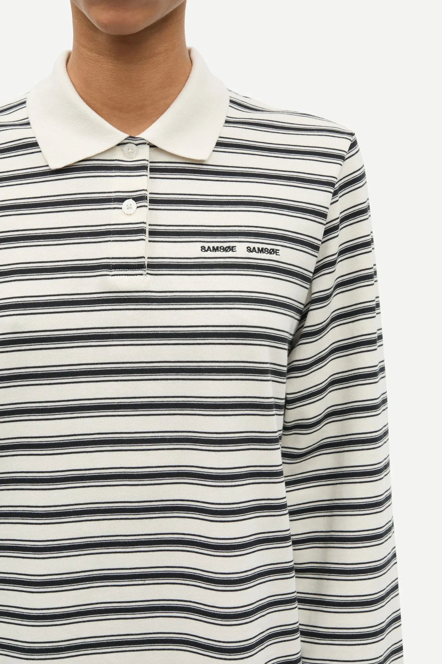 Samsøe Samsøe - Sadover Long sleeve Dress, Egret Stripe