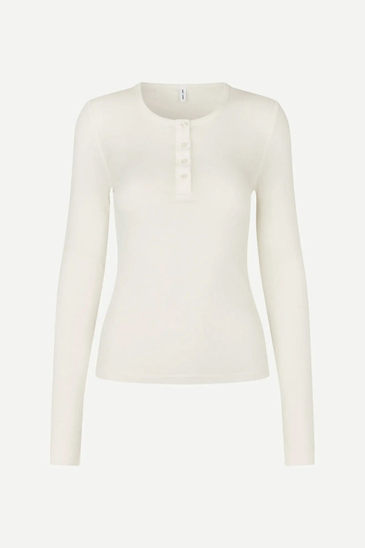 Samsøe Samsøe - Sadodo Long Sleeve Top, Egret
