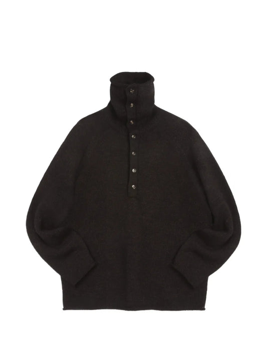 YMC - Runaway Neck Knit, Dark Brown