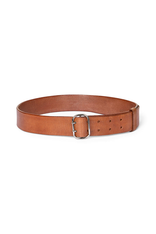 Rabens Saloner - Dikte Leather Square Buckle Belt, Cognac