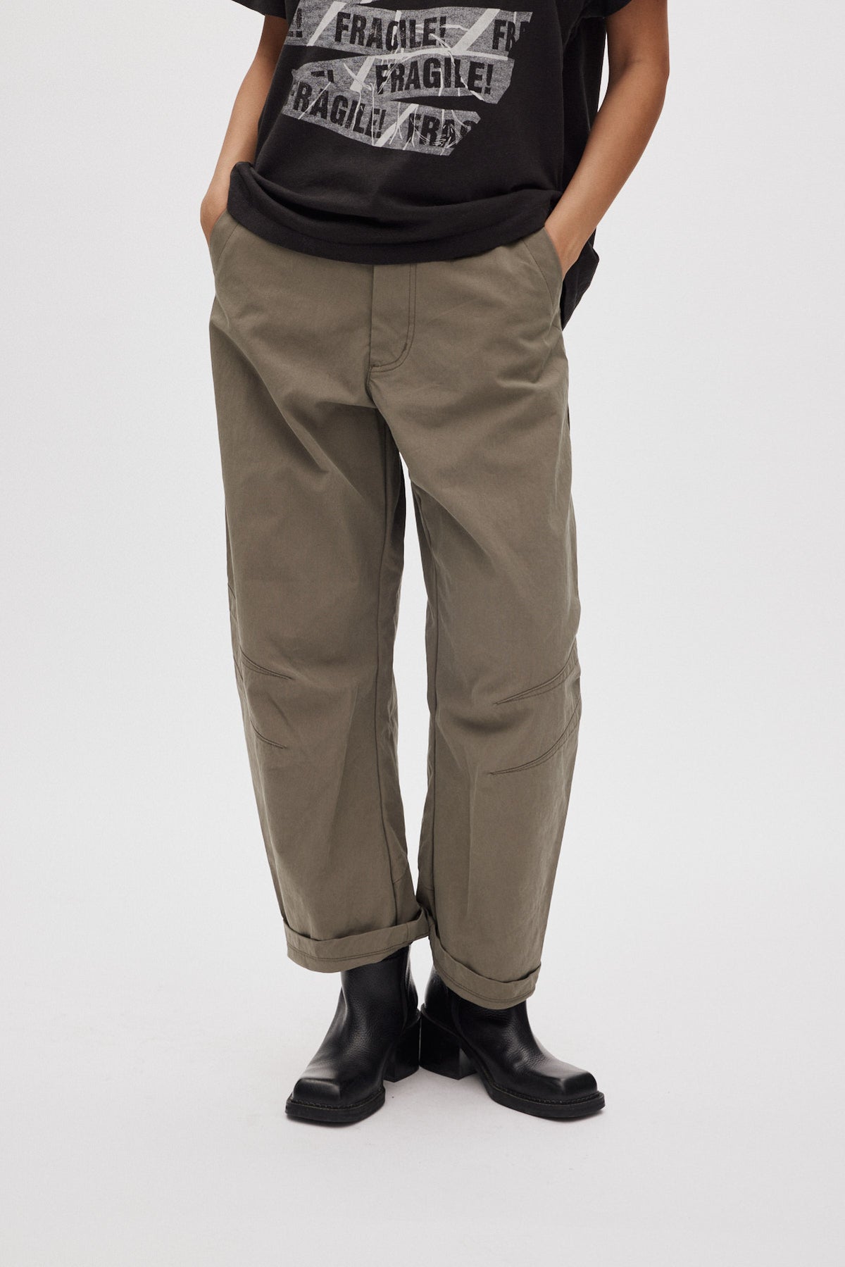 Rabens Saloner - October Utility Shaped Pants, Asphalt