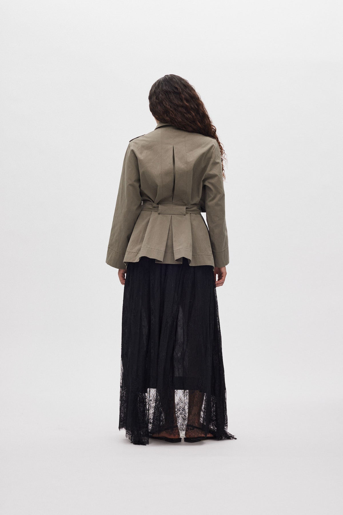 Rabens Saloner - Nadira Utility Cropped Trench Jacket, Asphalt