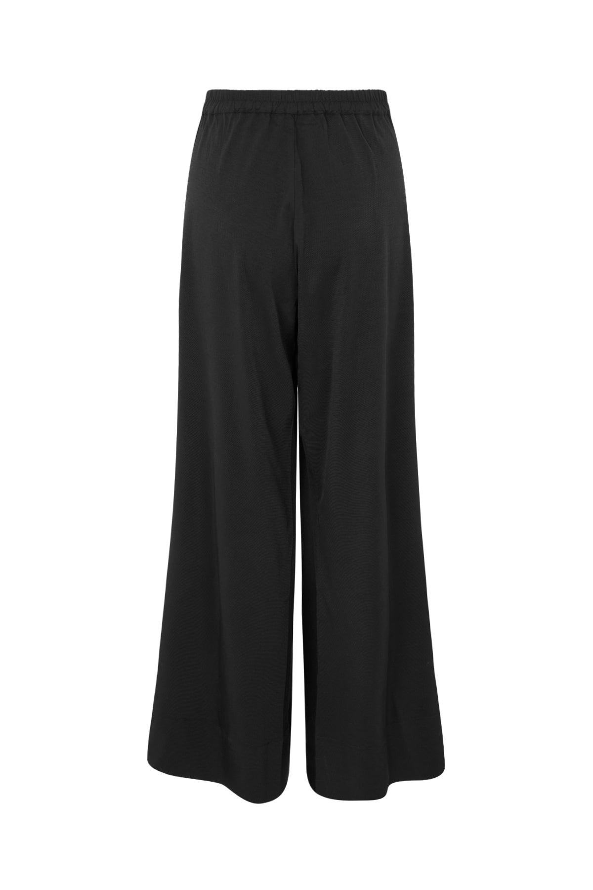 Rabens Saloner - Arete Grossgrain Stretch Wide Pants, Black