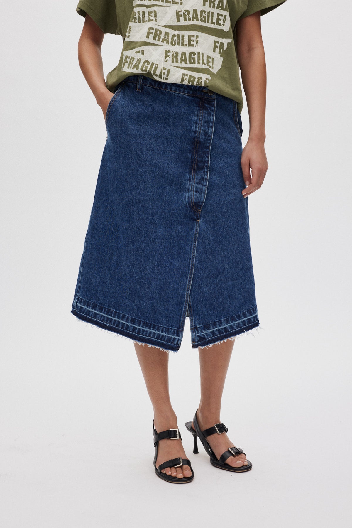 Rabens Saloner - Nicka Denim Skirt, Dark Indigo
