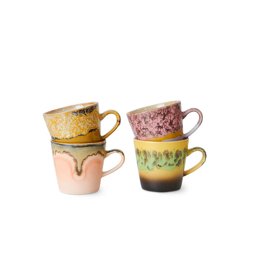 HKLIVING - 70s Ceramics: Americano Mug, Radiant (set of 4)