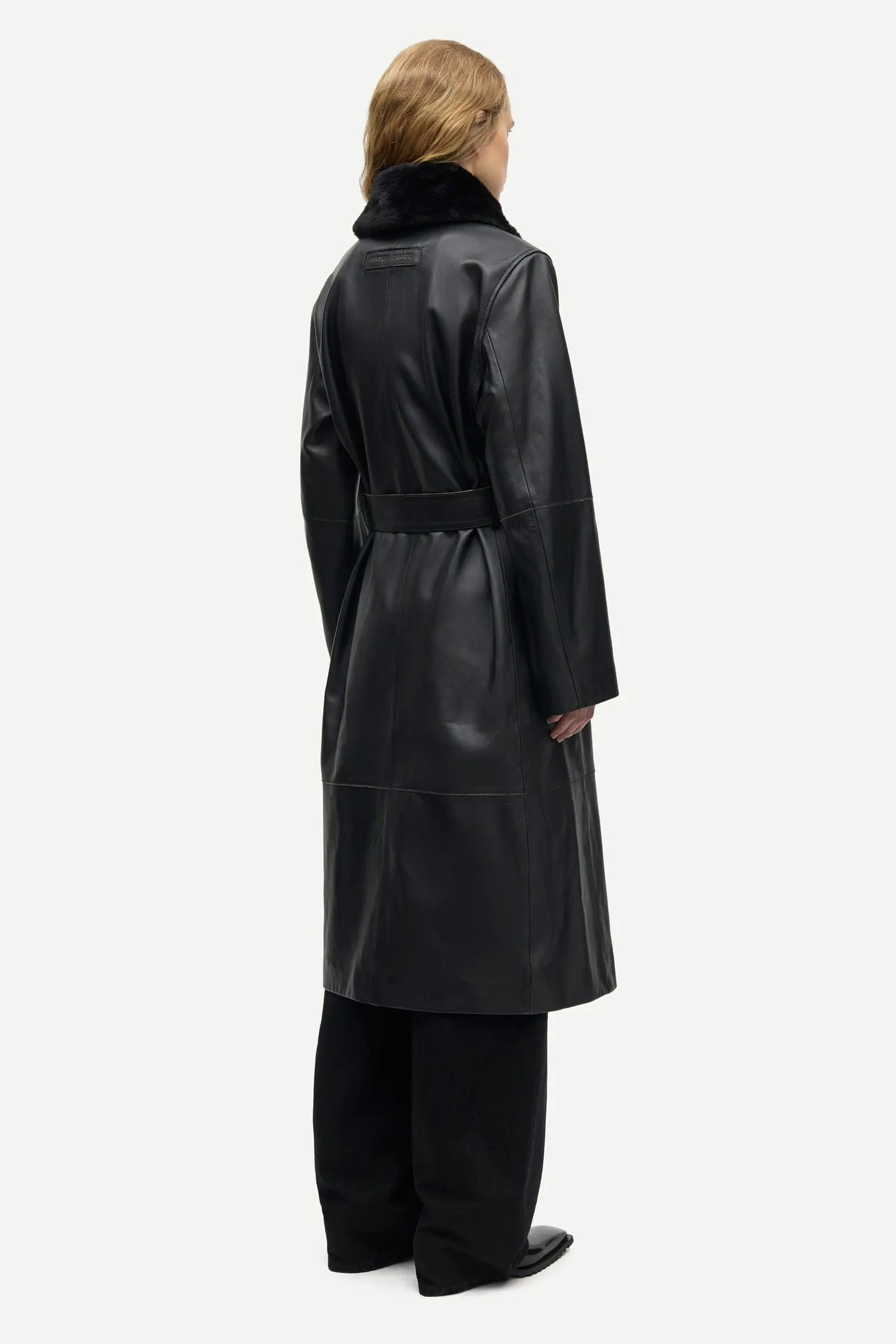 Samsøe Samsøe - Sajuniper Shearling Coat, Black