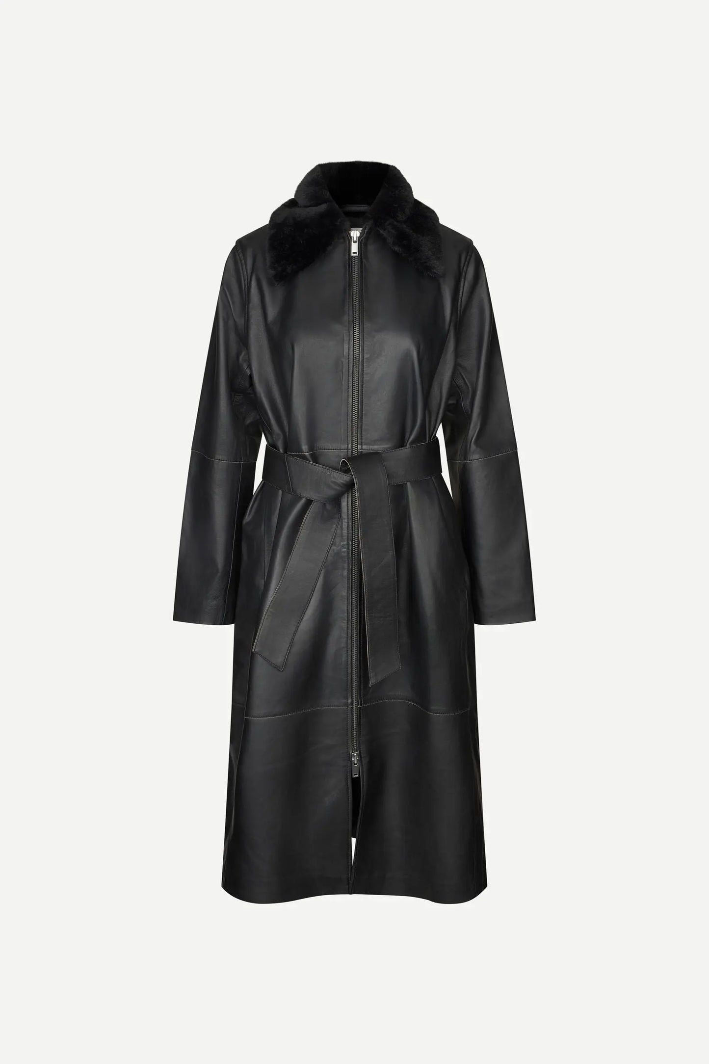 Samsøe Samsøe - Sajuniper Shearling Coat, Black