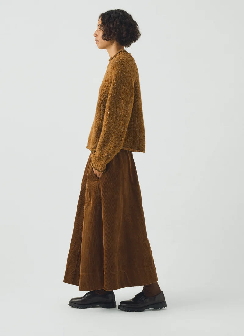 TOAST - Organic Cord A Line Skirt, Golden Amber
