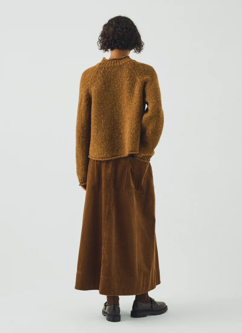 TOAST - Organic Cord A Line Skirt, Golden Amber