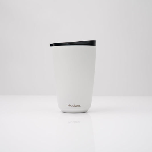 HuskeeCup 12oz HuskeeSteel Cup & Lid - White