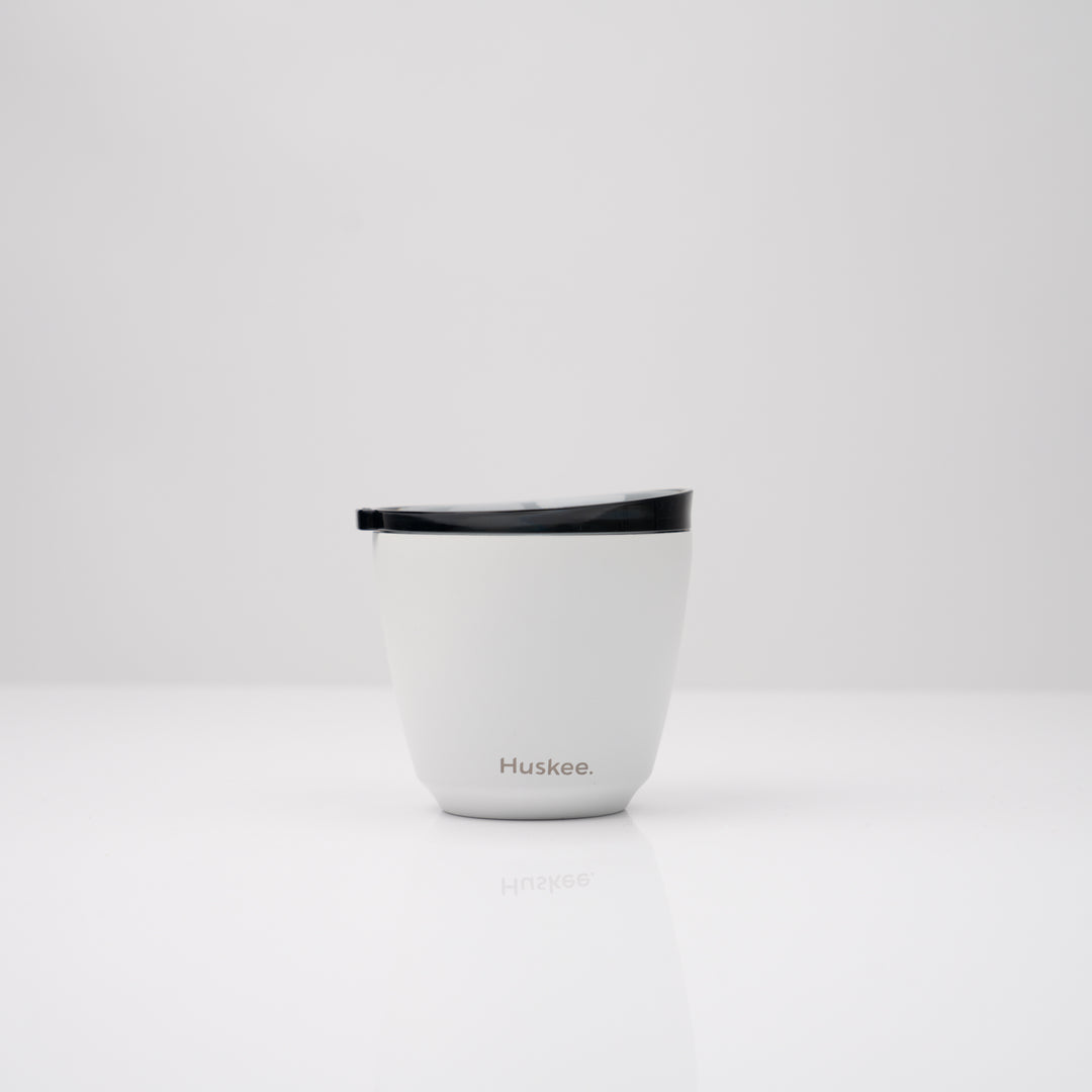 HuskeeCup 6oz HuskeeSteel Cup & Lid - White