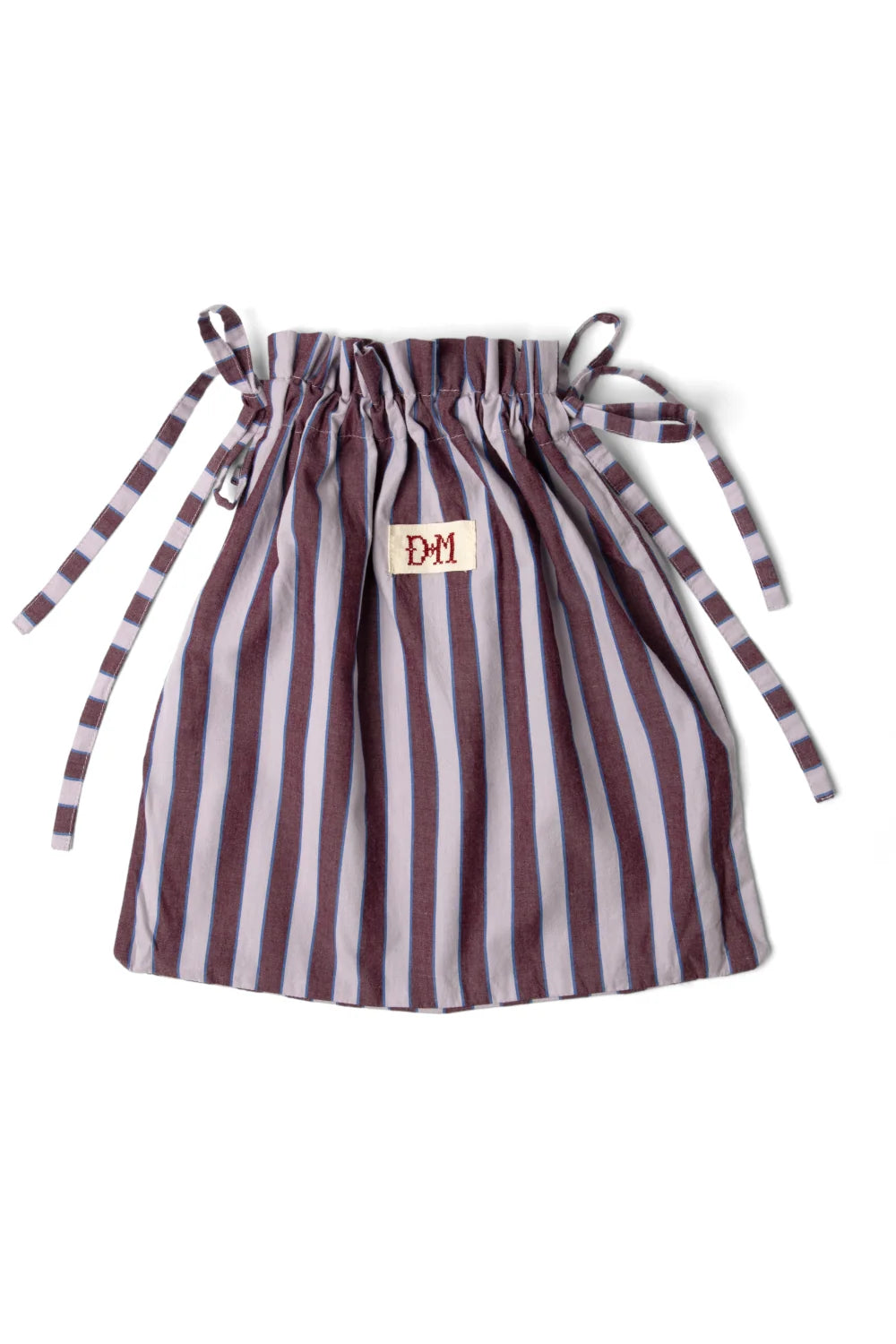 Damson Madder - Bobbie 3 Piece PJ Set, Ruby Violet Stripe