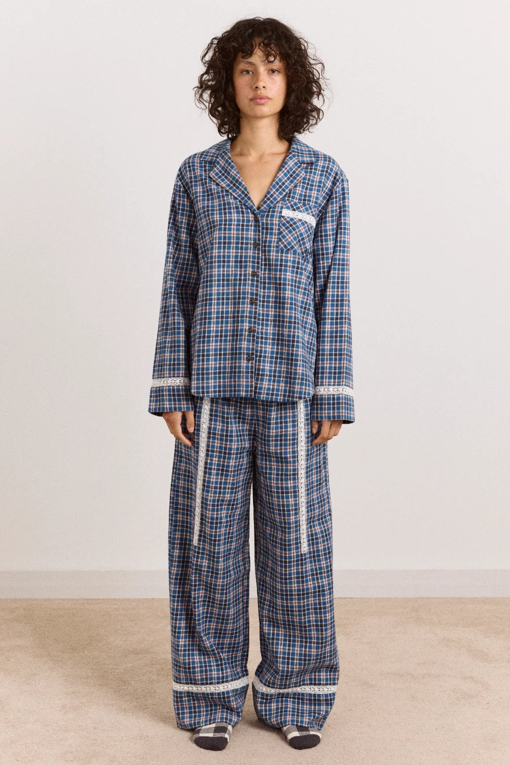 Damson Madder - Hartle PJ Set, Boysie Blue Check