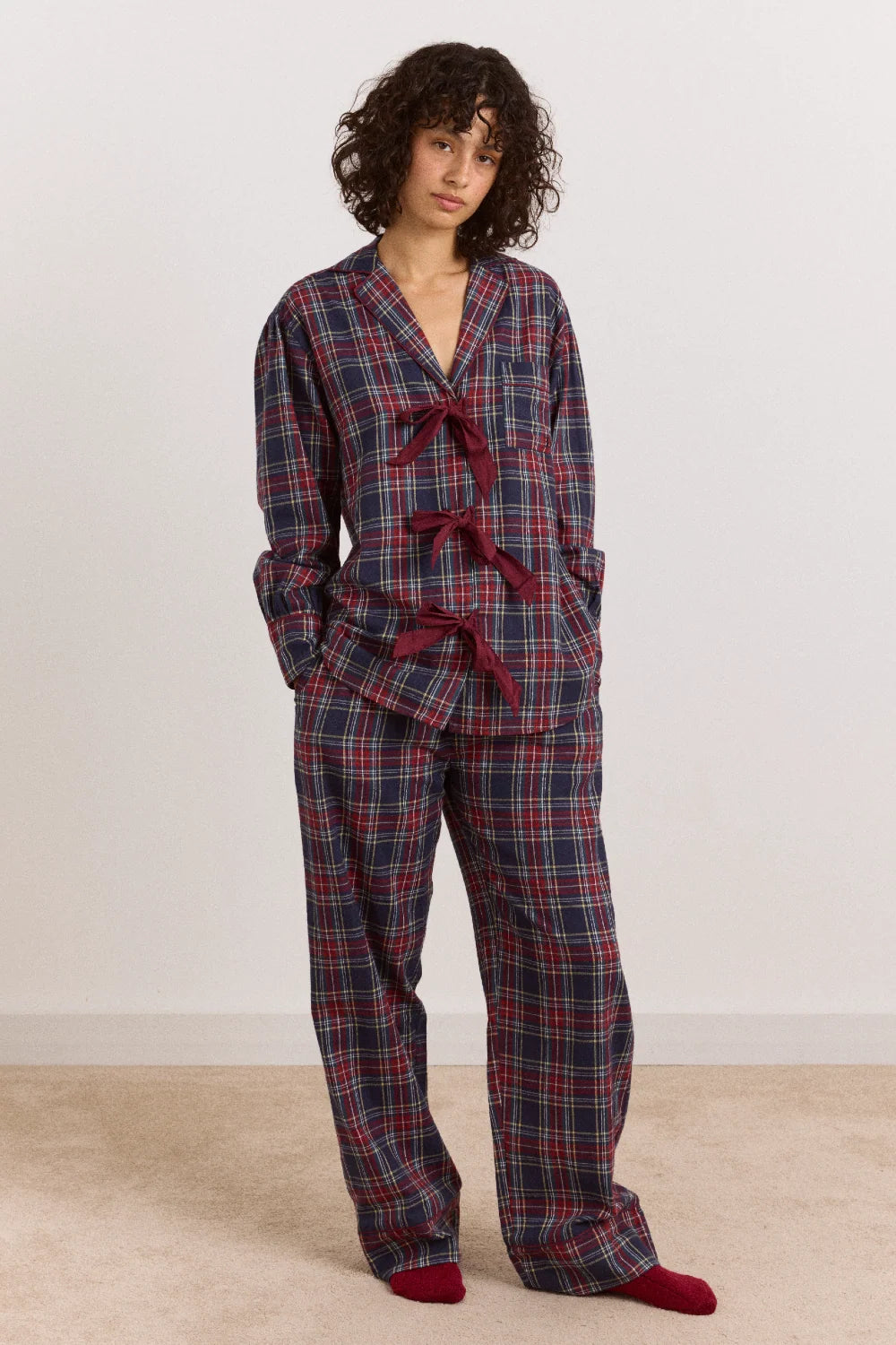 Damson Madder - Antonella PJ Set, Tawny Check