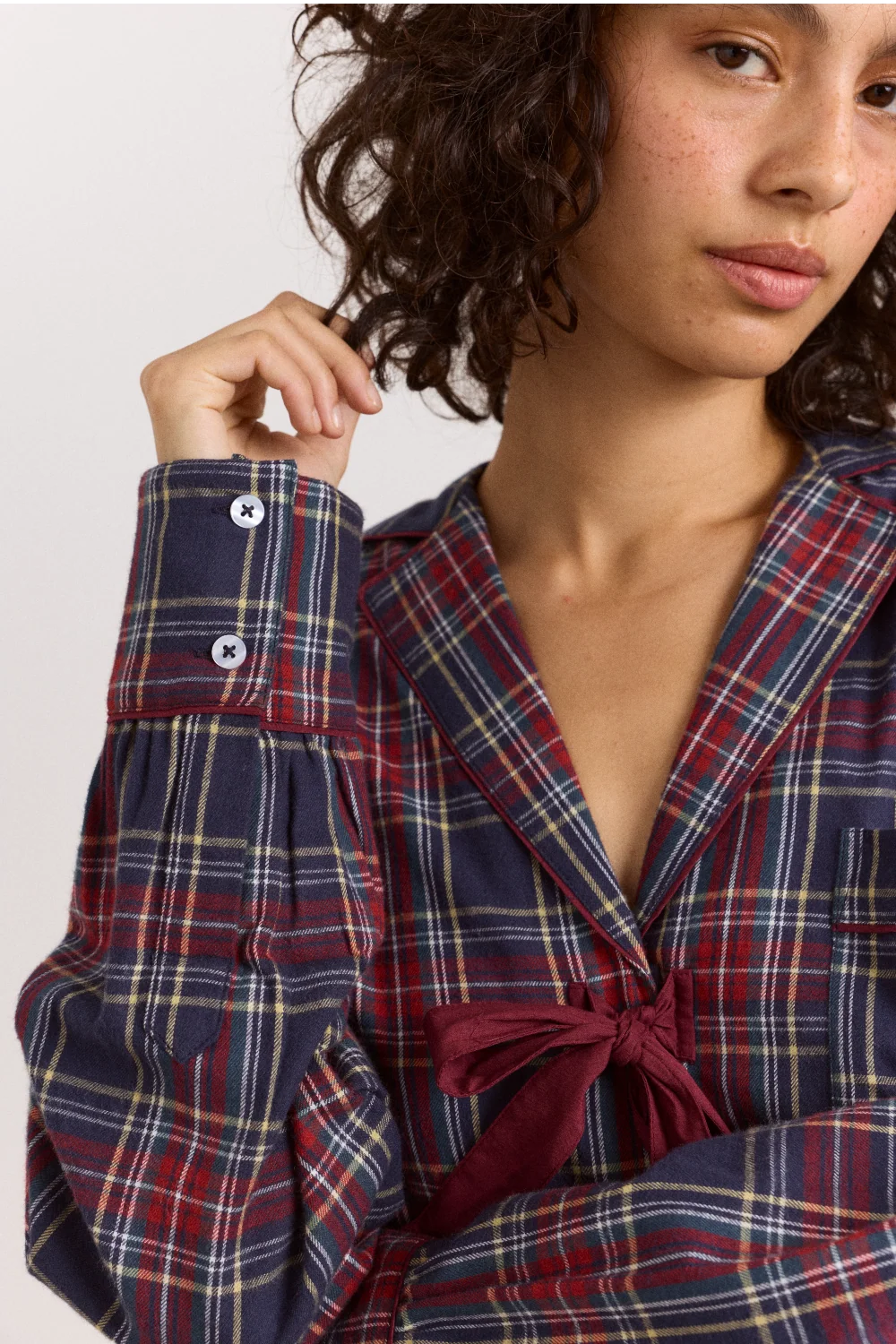 Damson Madder - Antonella PJ Set, Tawny Check