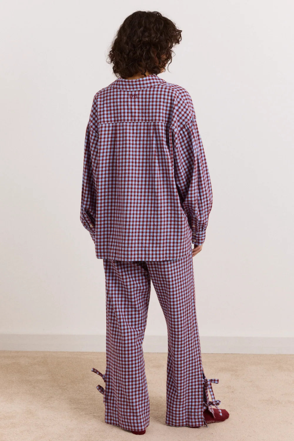 Damson Madder - Floki PJ Set, Red/Blue Gingham