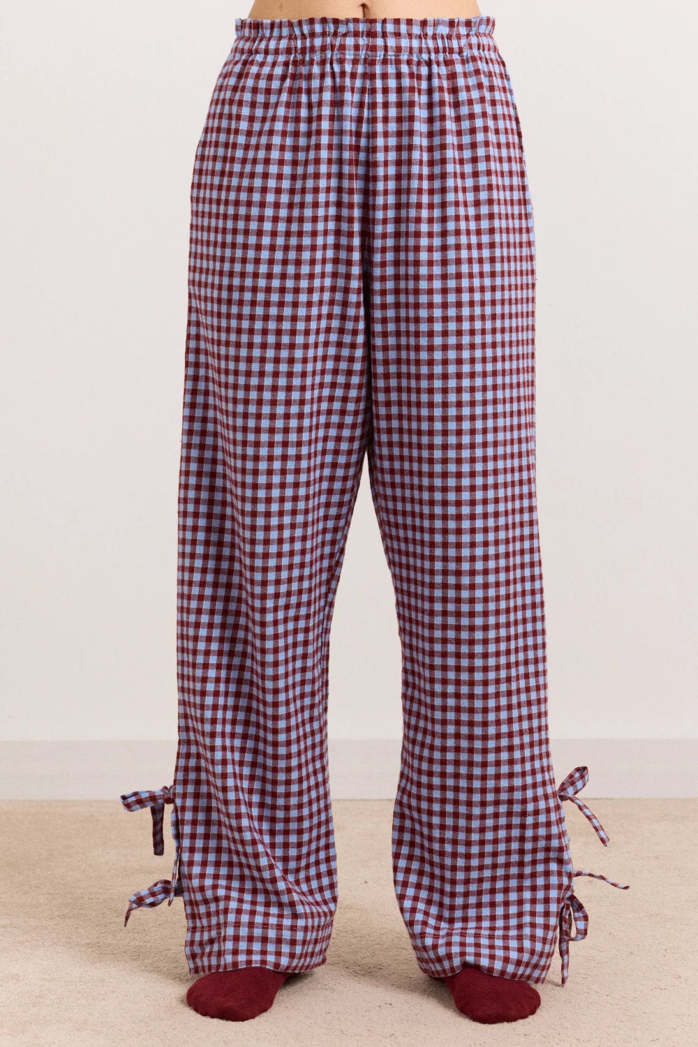 Damson Madder - Floki PJ Set, Red/Blue Gingham