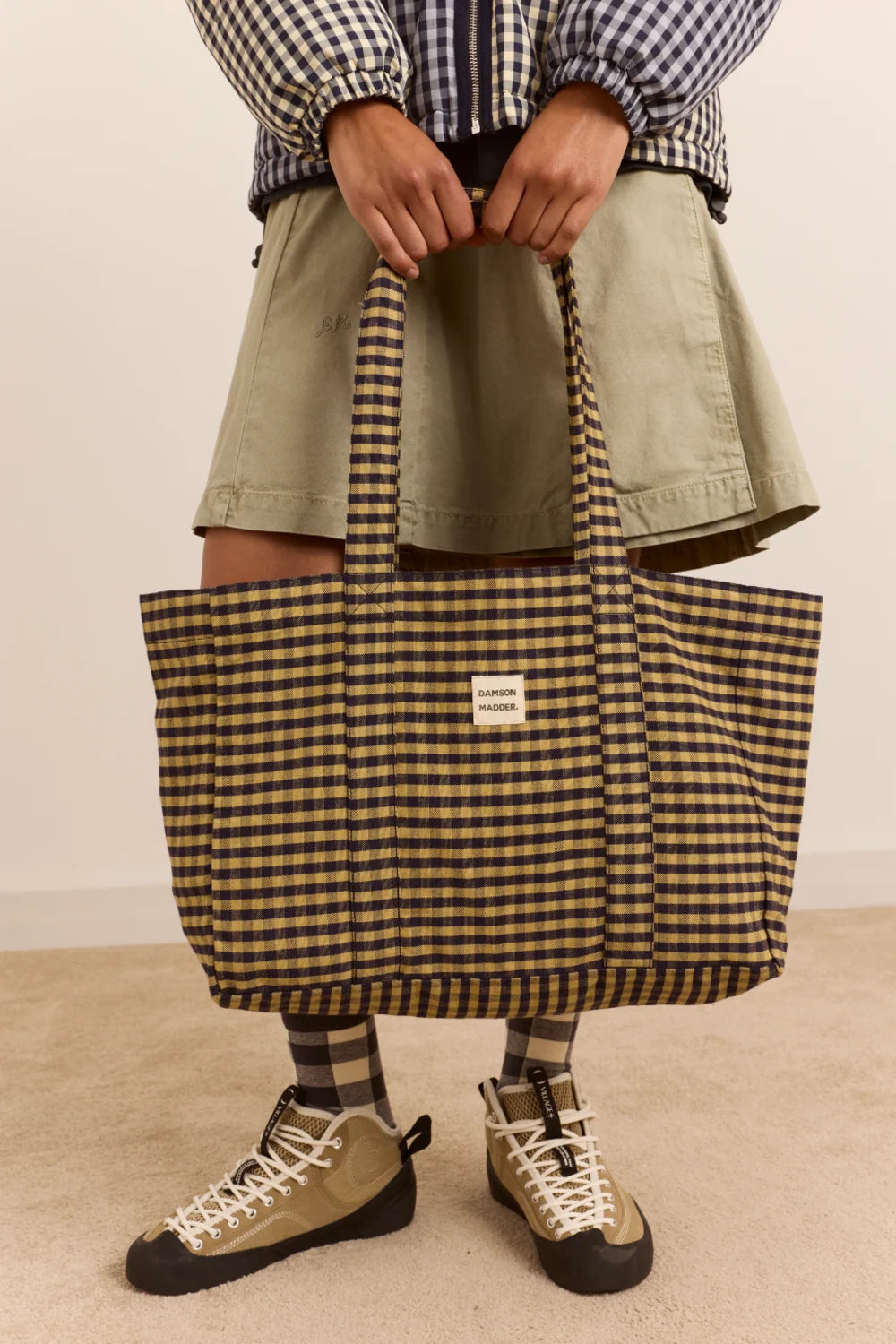 Damson Madder - Canvas Tote, Quince Jam Gingham