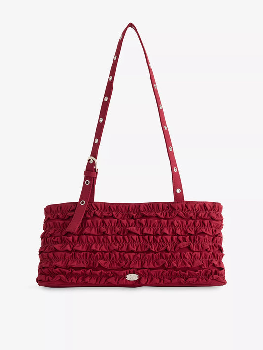 Damson Madder - Sophia Ruffle Bag, Red Pear