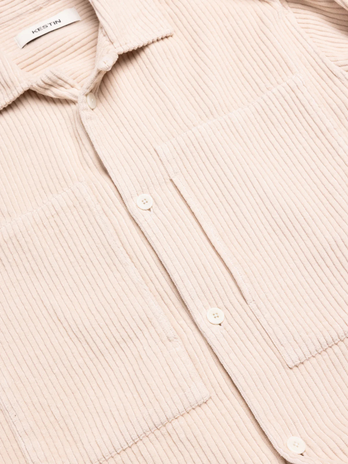 Kestin - Durno Overshirt, Ecru 5W Corduroy