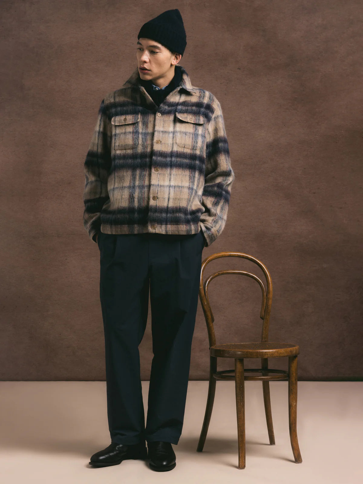 Kestin - Haston Jacket, Oat Check Brushed Wool