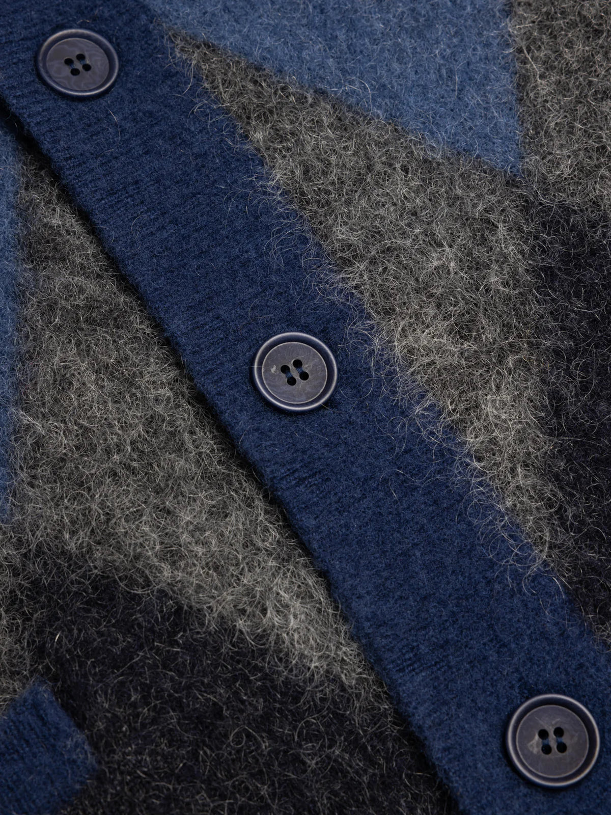 Kestin - Muirfield Argyle Cardigan, Navy Mohair