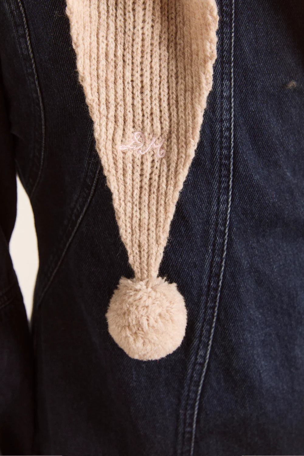 Damson Madder - Tie Front Hood, Oatmeal
