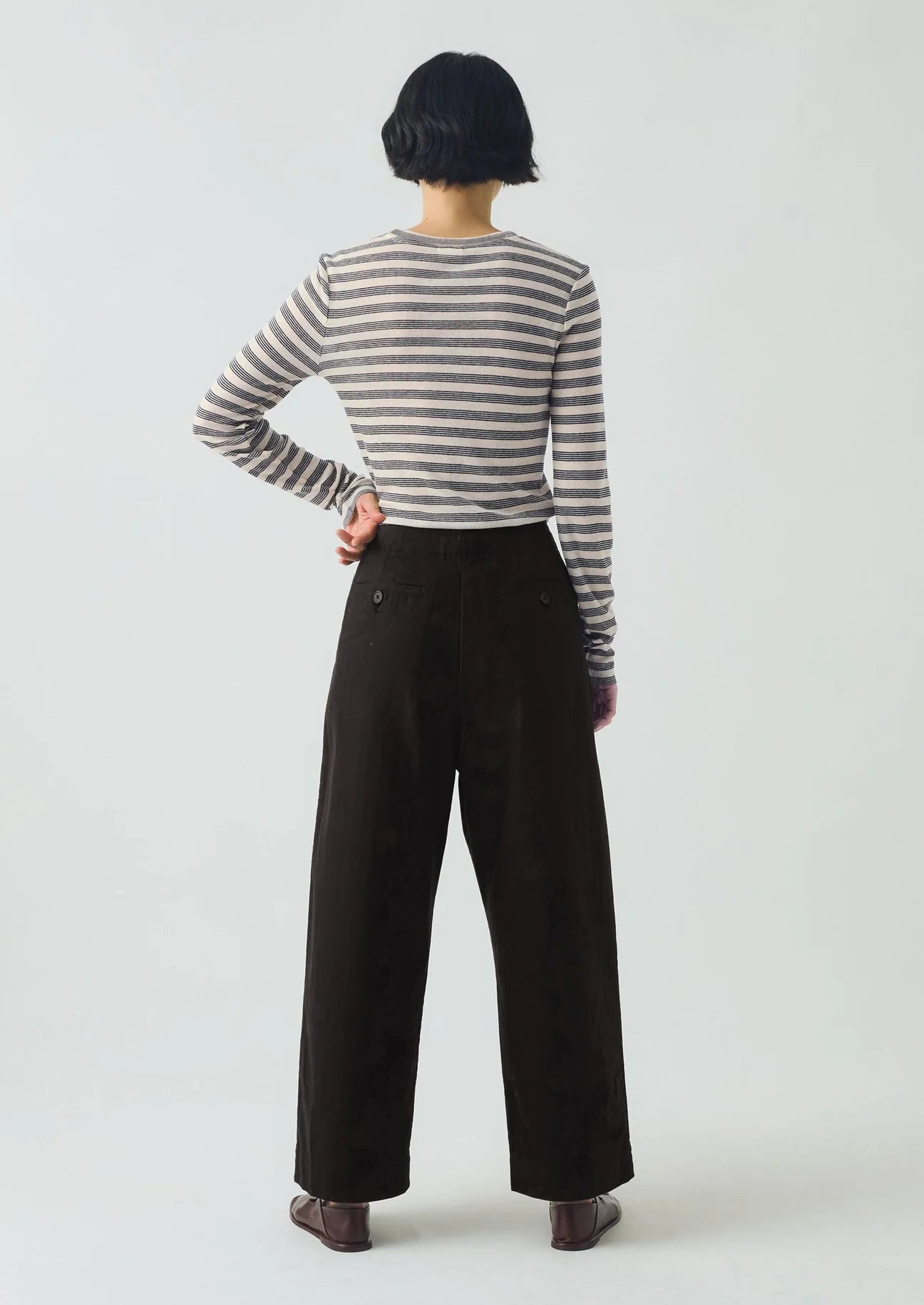 TOAST - Agnes Stripe Wool Lyocell Tee