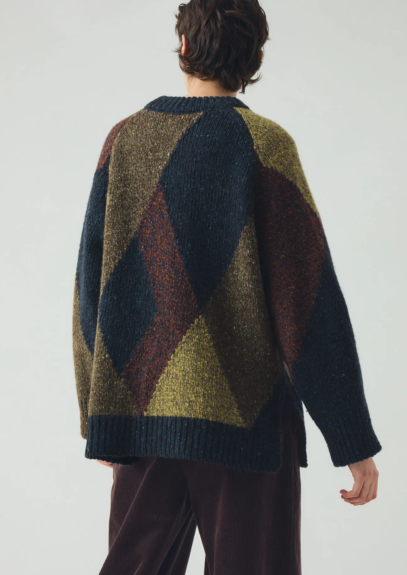 TOAST - Marled Argyle Blocked Sweater