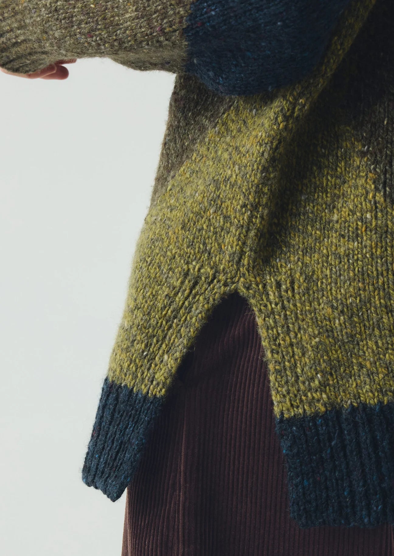 TOAST - Marled Argyle Blocked Sweater