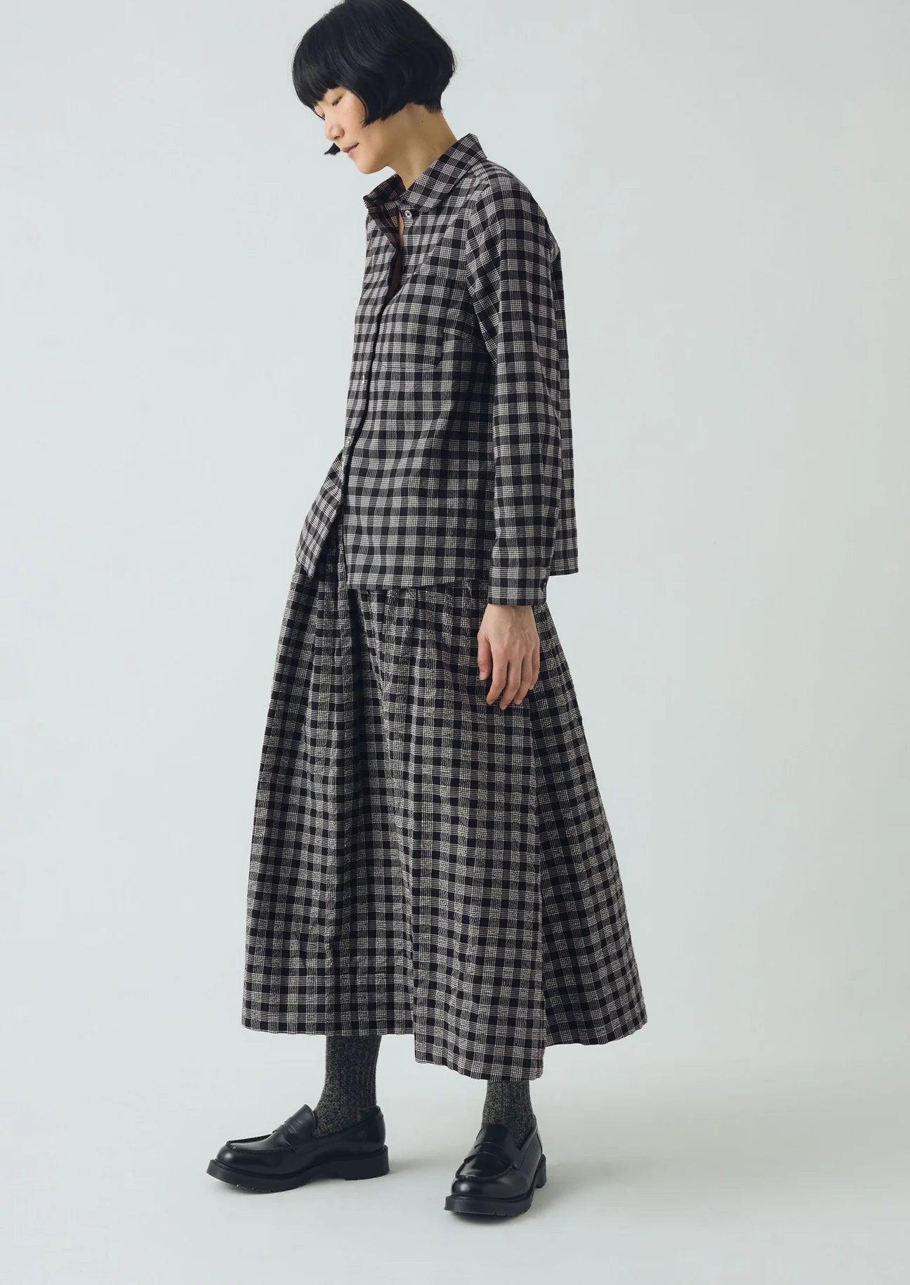 TOAST - Ollie Binding Check Cotton Wool Shirt