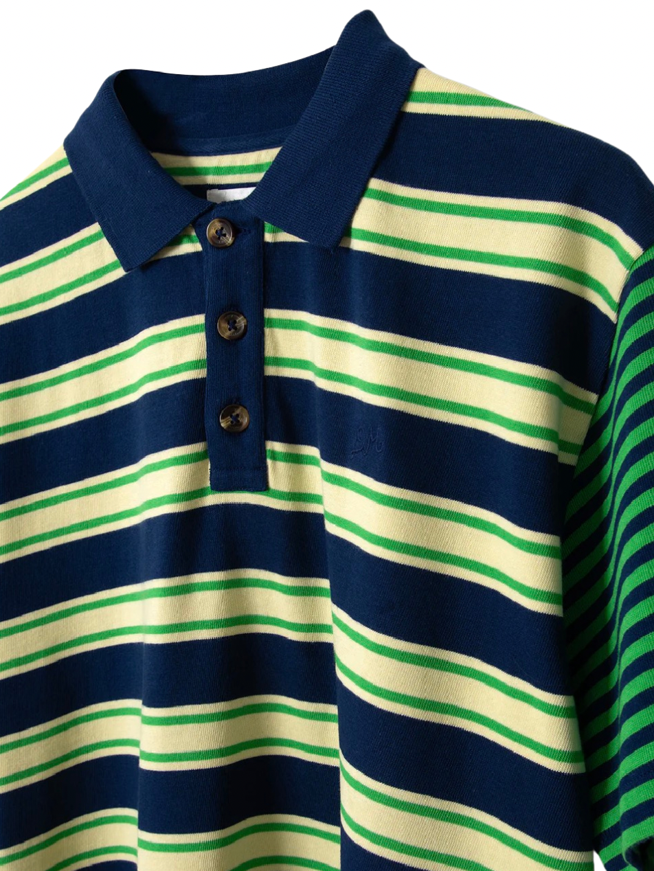Damson Madder - Zia Rugby Shirt, Mix Stripe