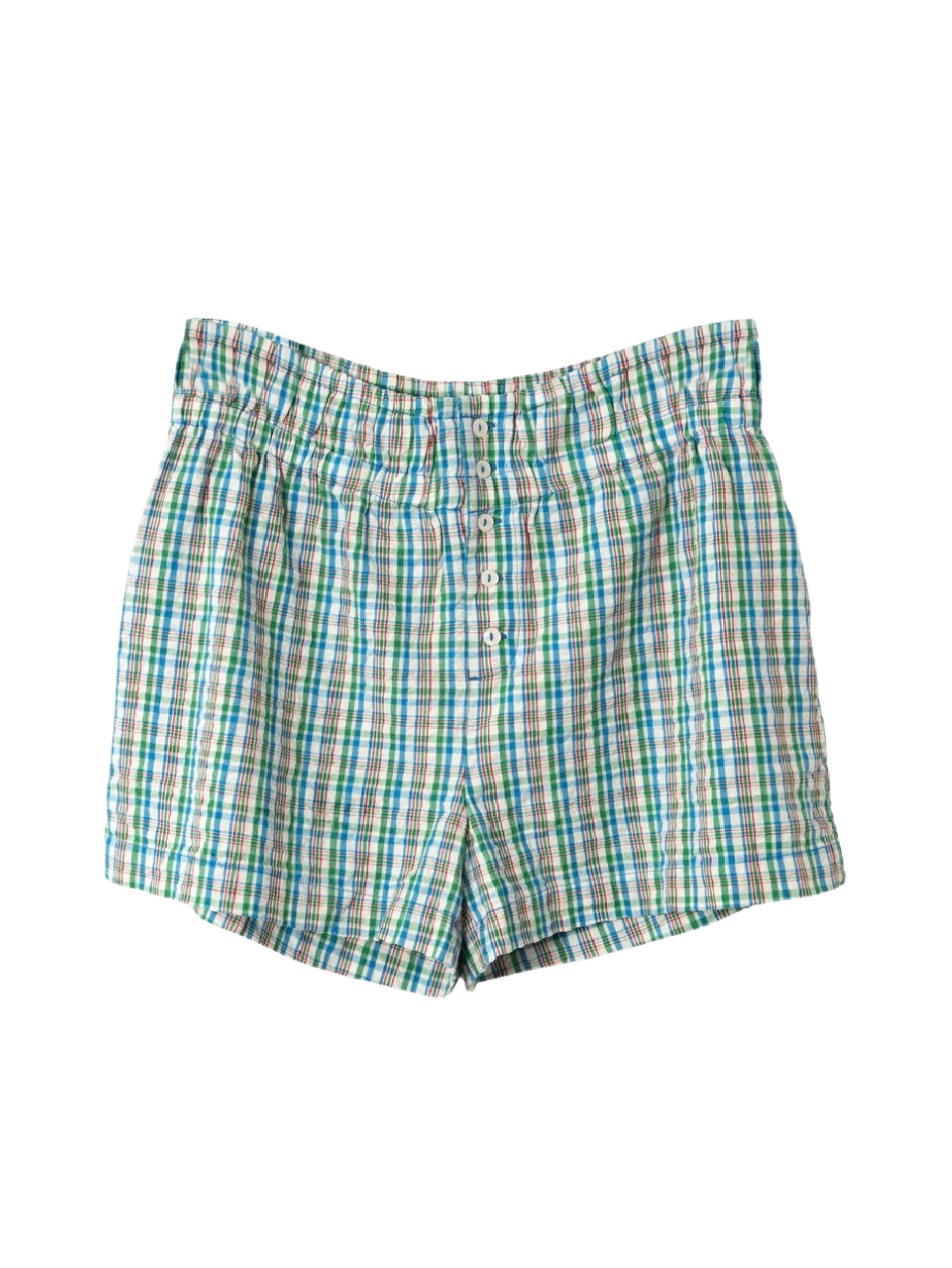 Damson Madder - Kairo Boxer Short, Picnic Check