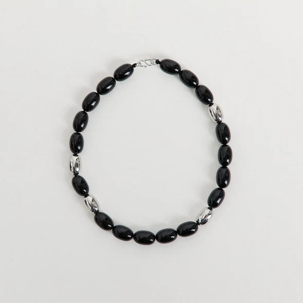 Heaven Mayhem - Clementine Necklace, Black and Silver