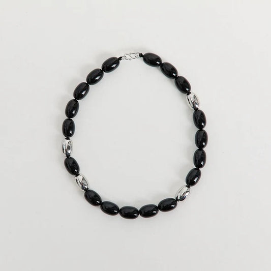 Heaven Mayhem - Clementine Necklace, Black and Silver