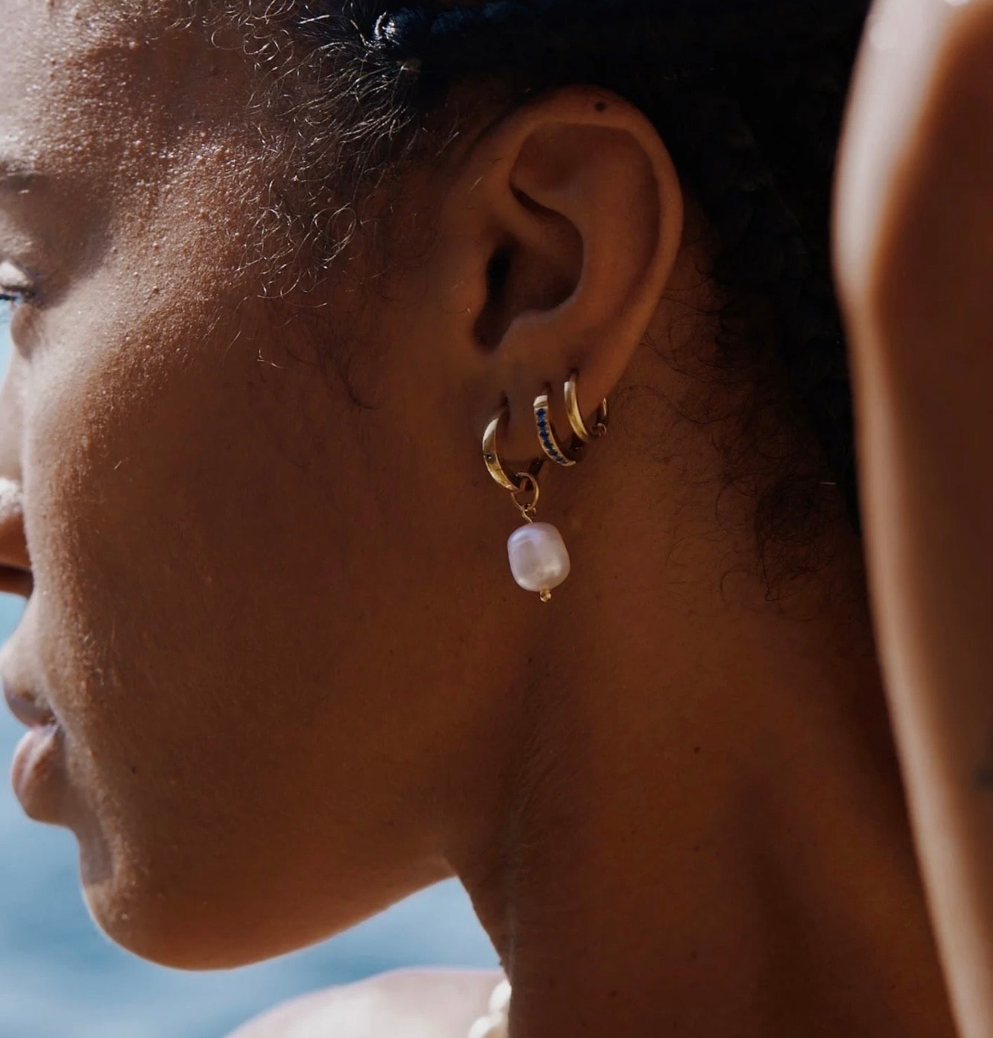 By Rae - The Essential Huggie - Pearl, Gold