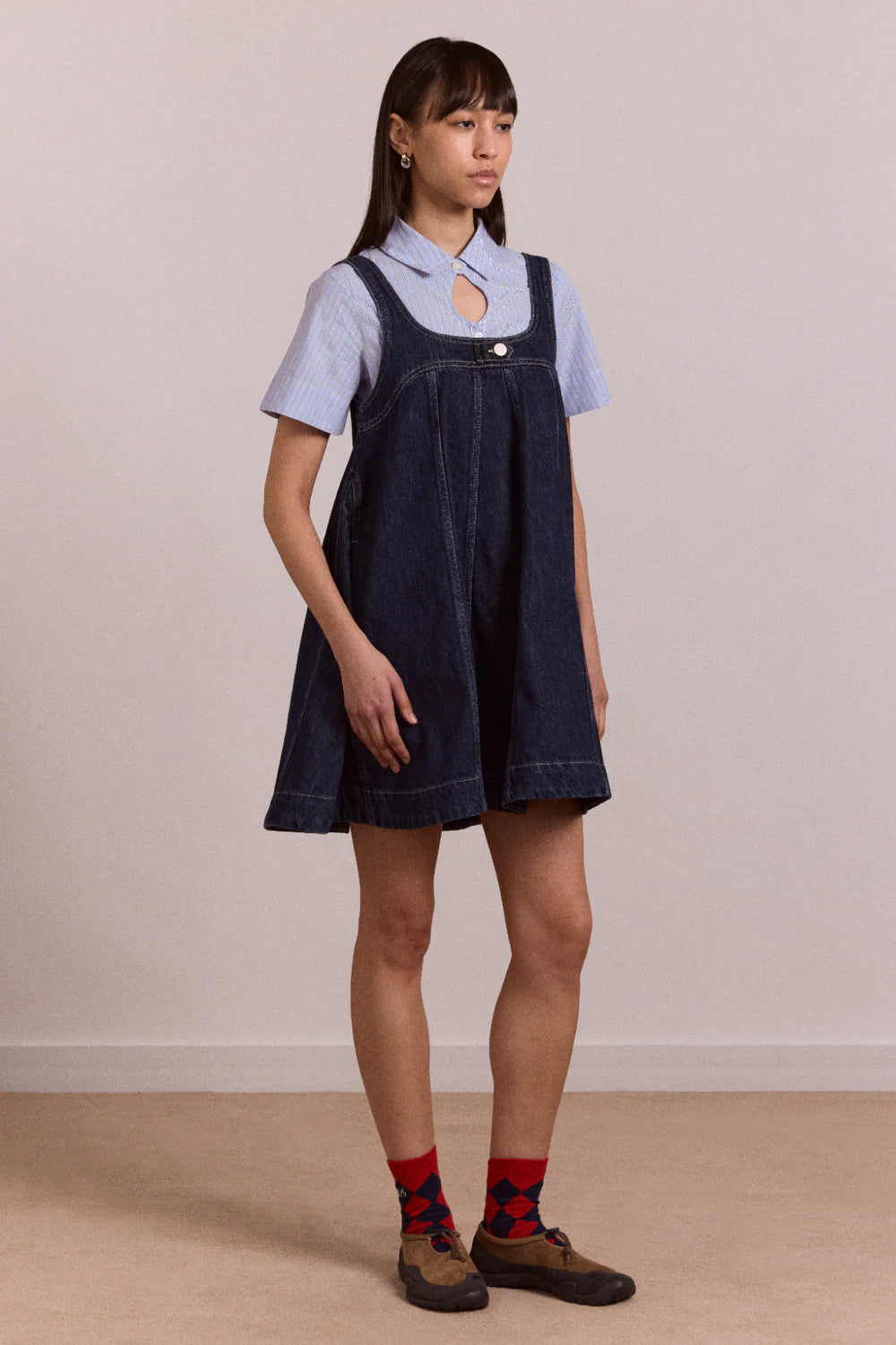 Damson Madder - Immy Mini Dress, Dark Wash