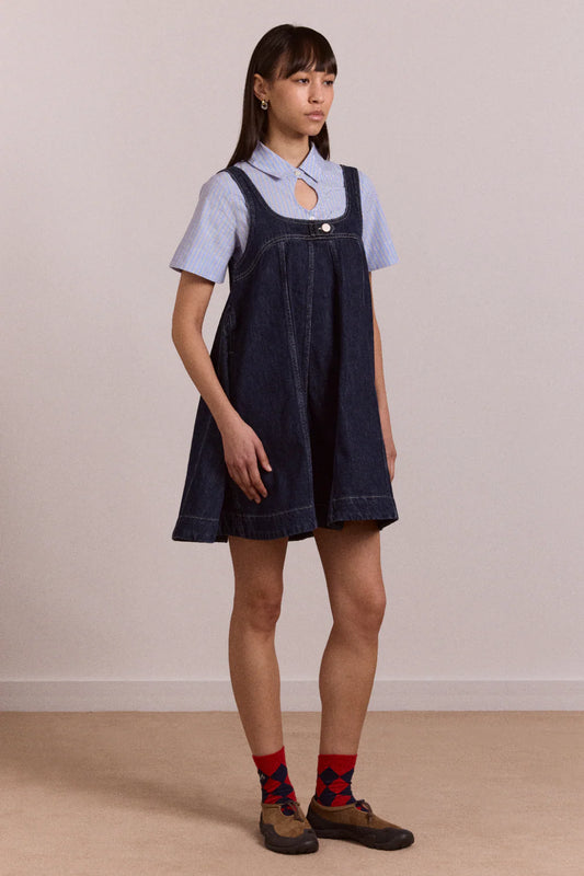 Damson Madder - Immy Mini Dress, Dark Wash