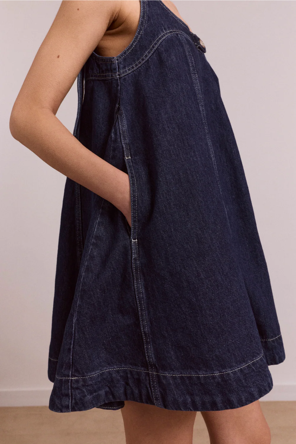 Damson Madder - Immy Mini Dress, Dark Wash